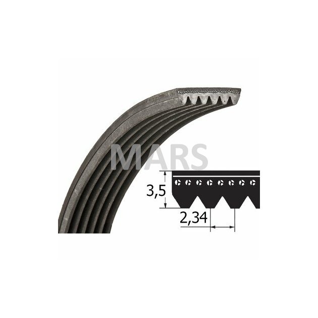 Viacklinový remeň 5PJ 1222 mm